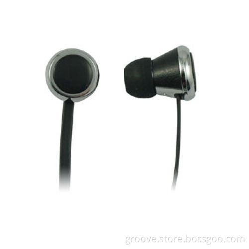 Flat Cable Earphones, Available in Various Connector for Mobile Phones